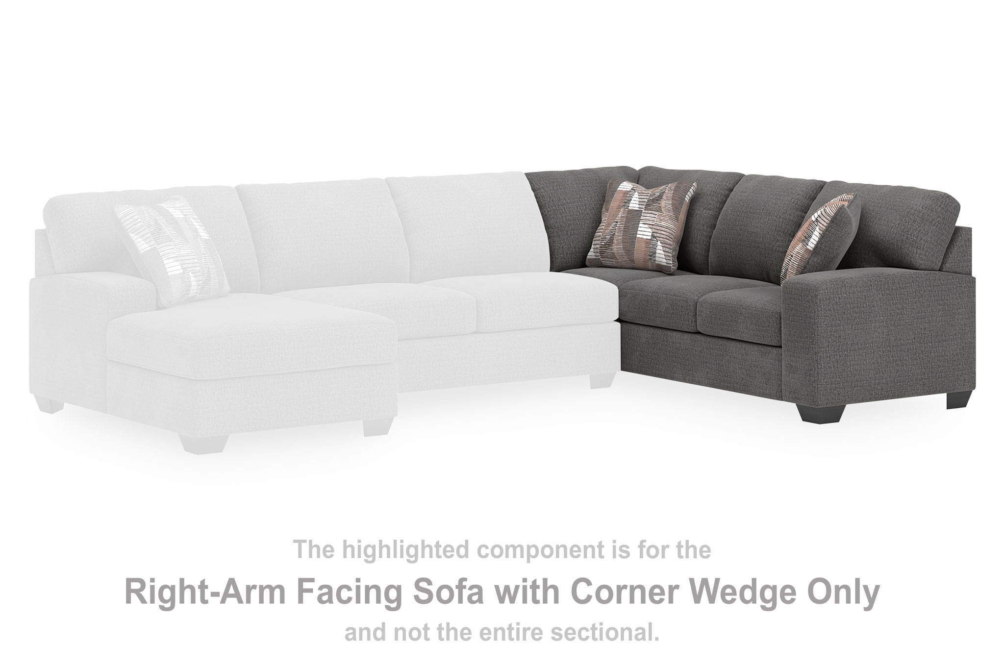 Clarington - RAF Sofa With Corner Wedge - Greystone - Urban Living Furniture (Los Angeles, CA)