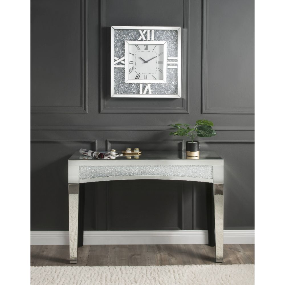 Noralie - 24" Wall Clock - Mirrored & Faux Diamonds - Urban Living Furniture (Los Angeles, CA)