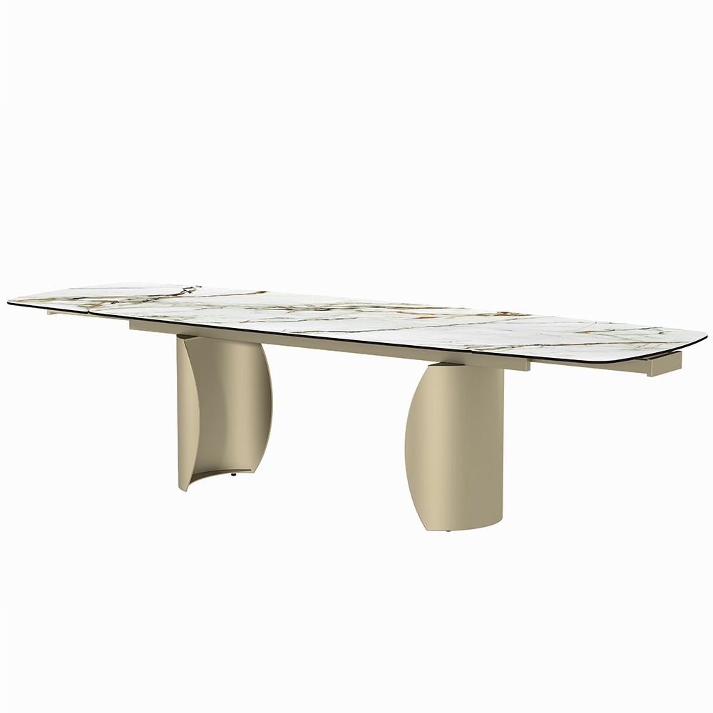 Cora - Dining Table - Ceramic Top & Golden Champange Finish - Urban Living Furniture (Los Angeles, CA)