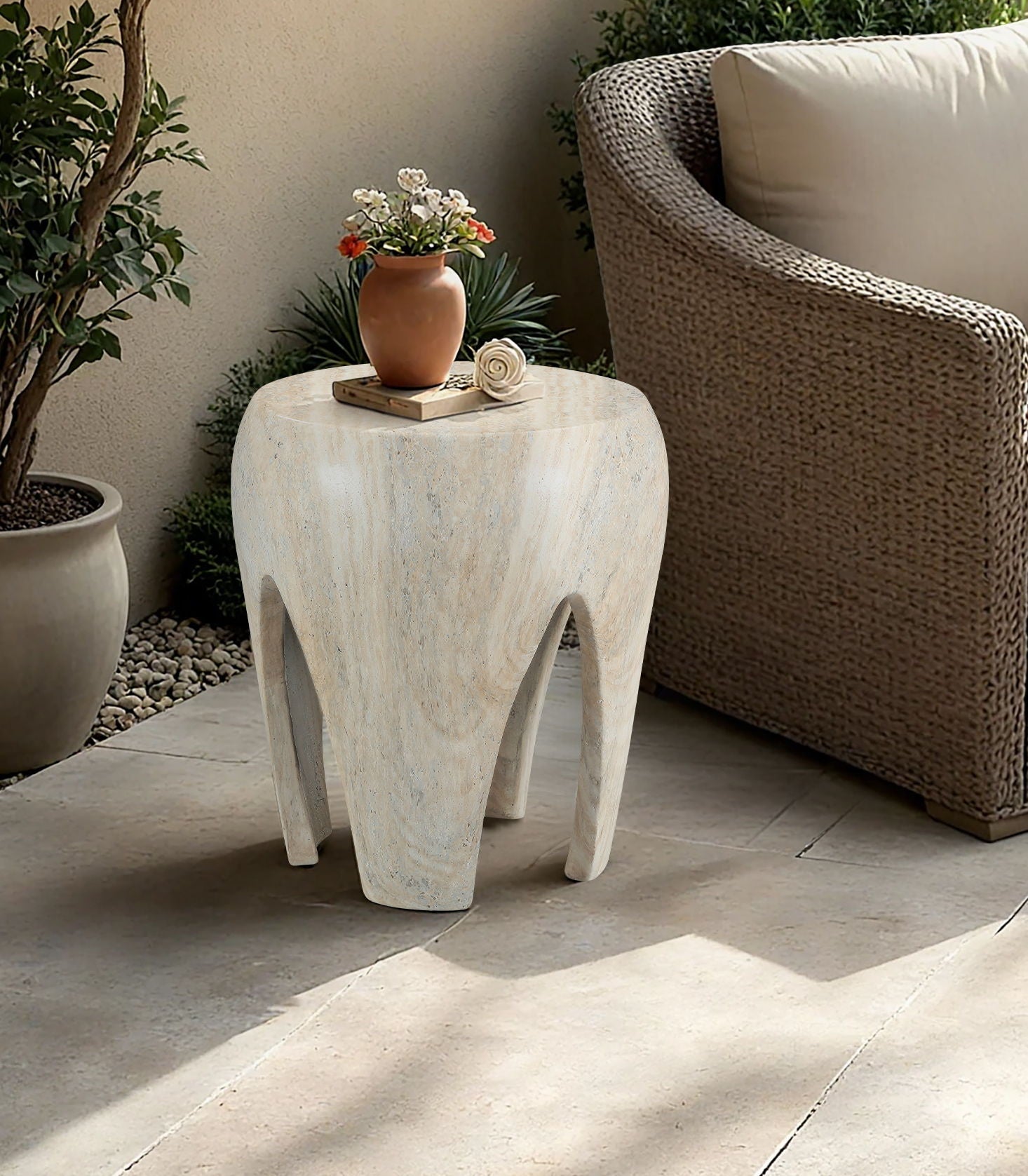 Moxie - Concrete And Fiberglass Indoor / Outdoor End Table - Urban Living Furniture (Los Angeles, CA)