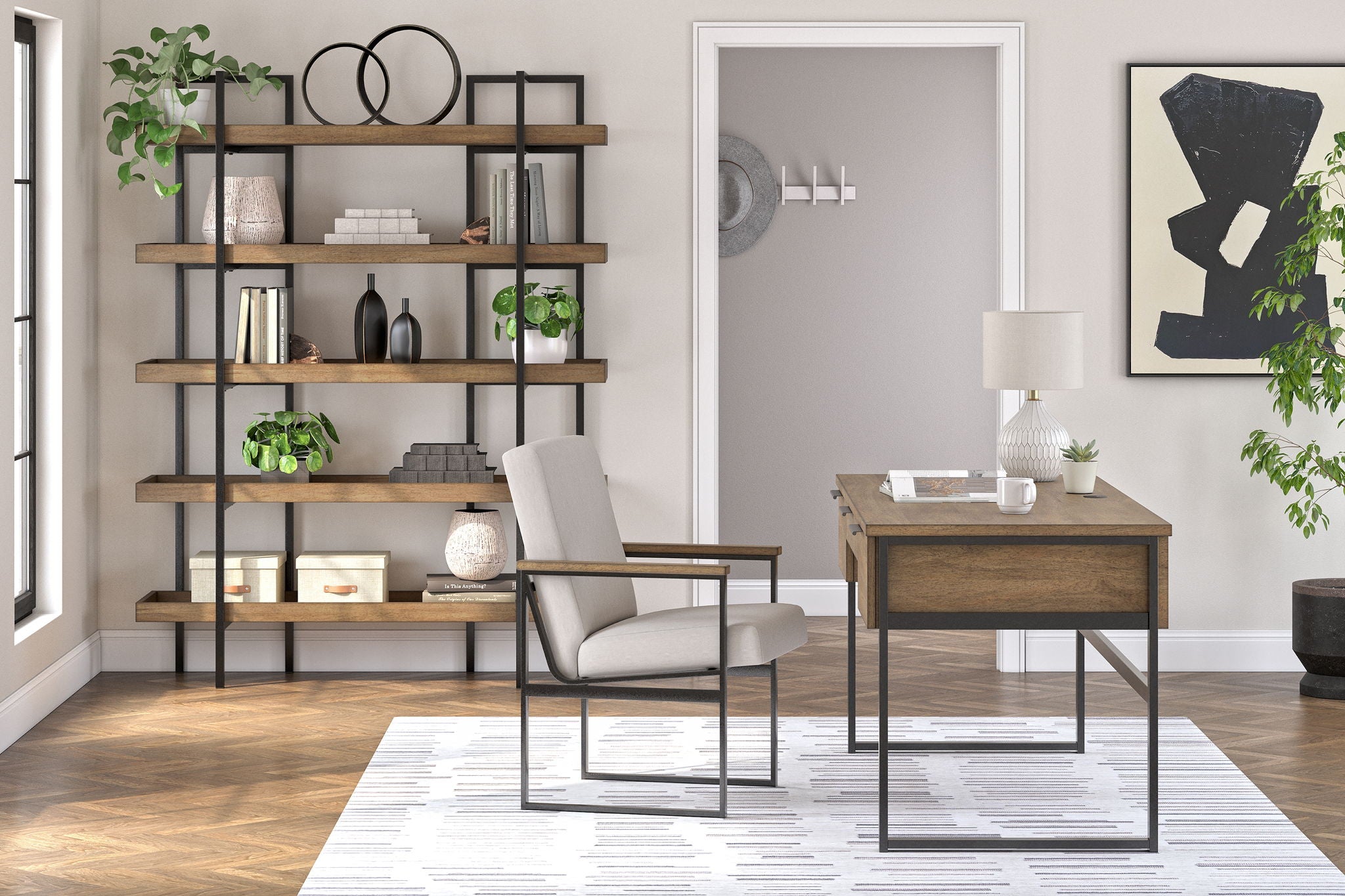Montia - Light Brown - Home Office Desk, Desk Chair, Bookcase - Urban Living Furniture (Los Angeles, CA)