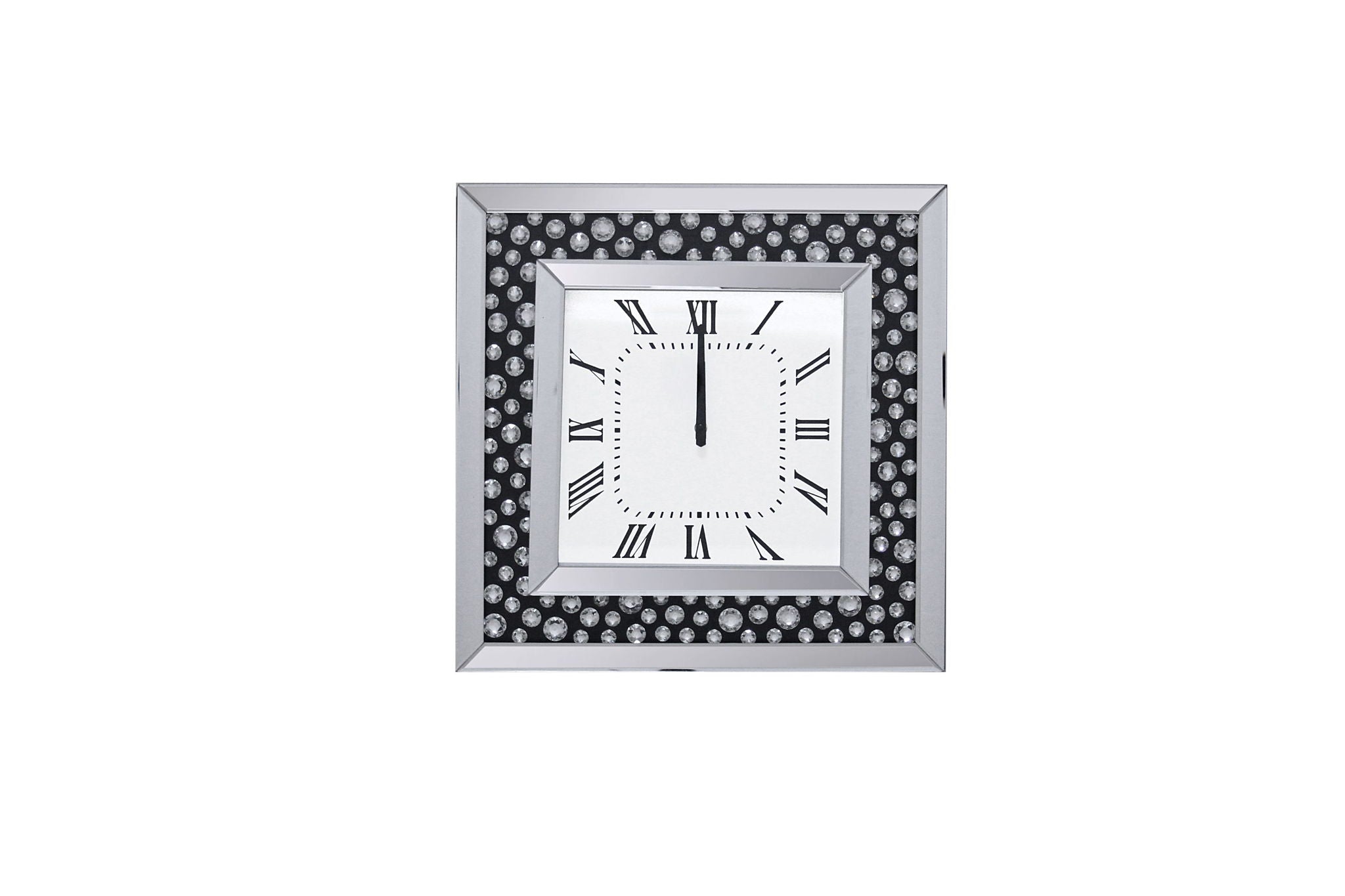 Nysa - Wall Clock - Mirrored & Faux Crystals - Urban Living Furniture (Los Angeles, CA)