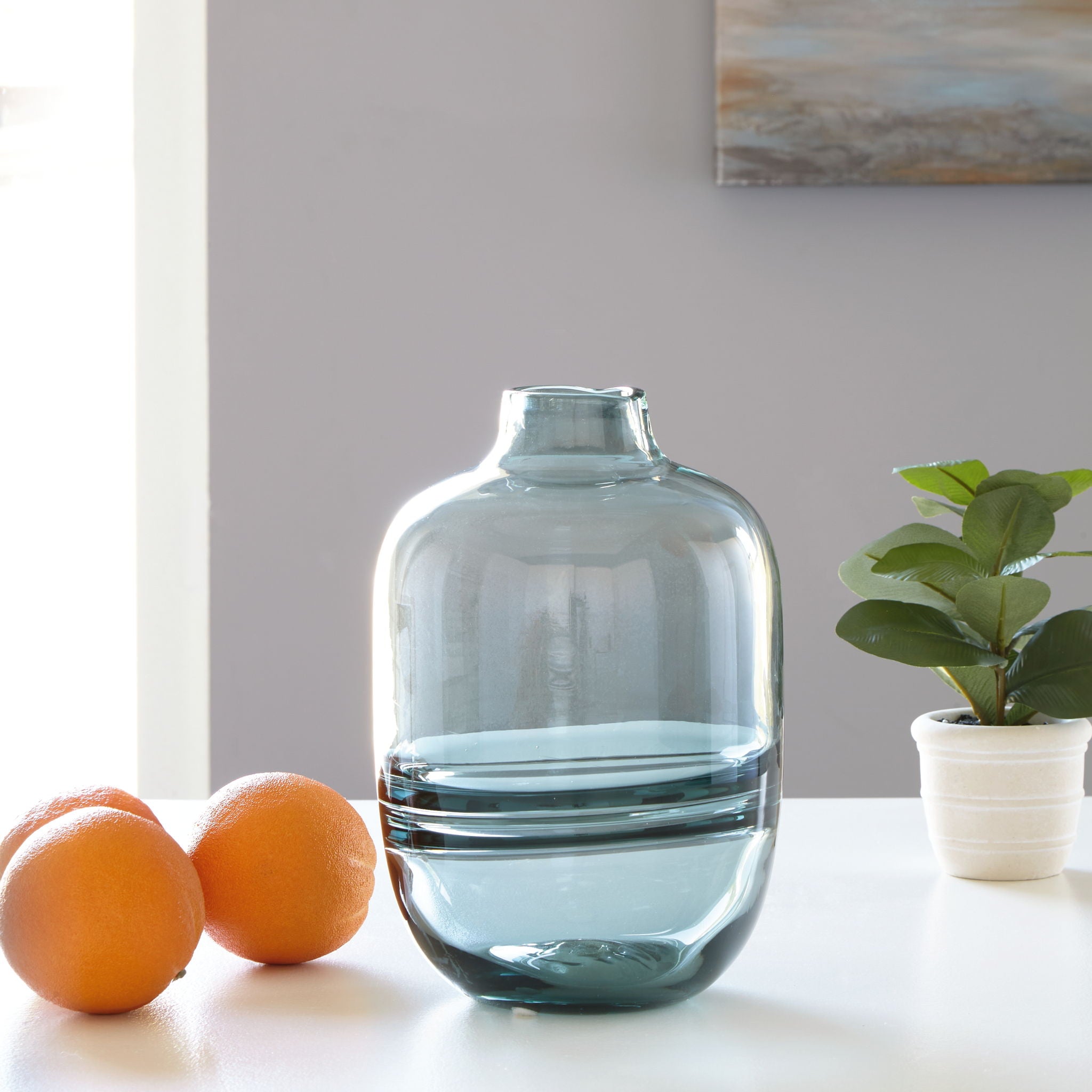 Lemmitt - Teal - Vase - Urban Living Furniture (Los Angeles, CA)