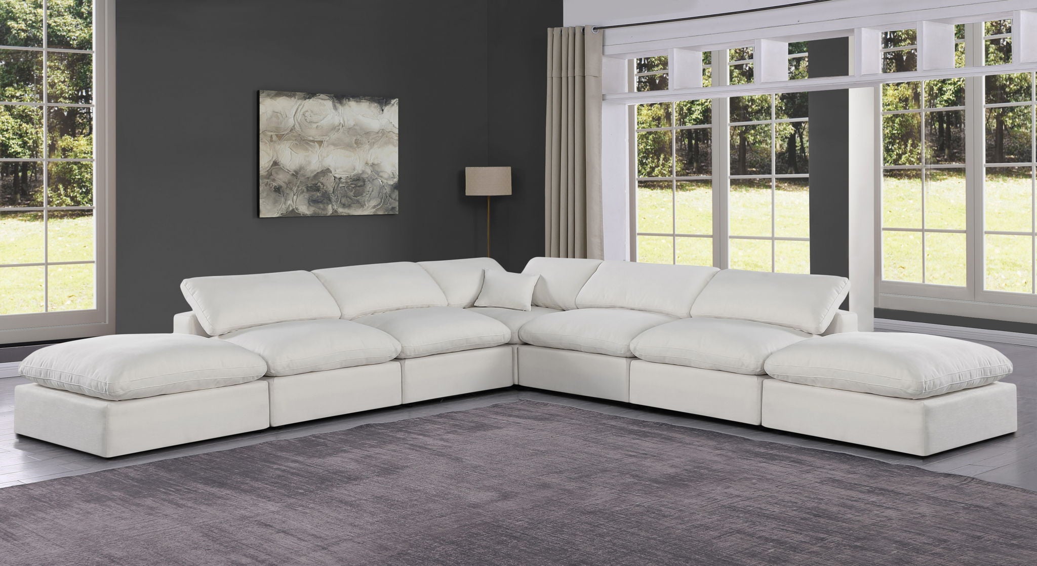Comfy - 7 Piece Linen Modular Corner Sectional - Urban Living Furniture (Los Angeles, CA)