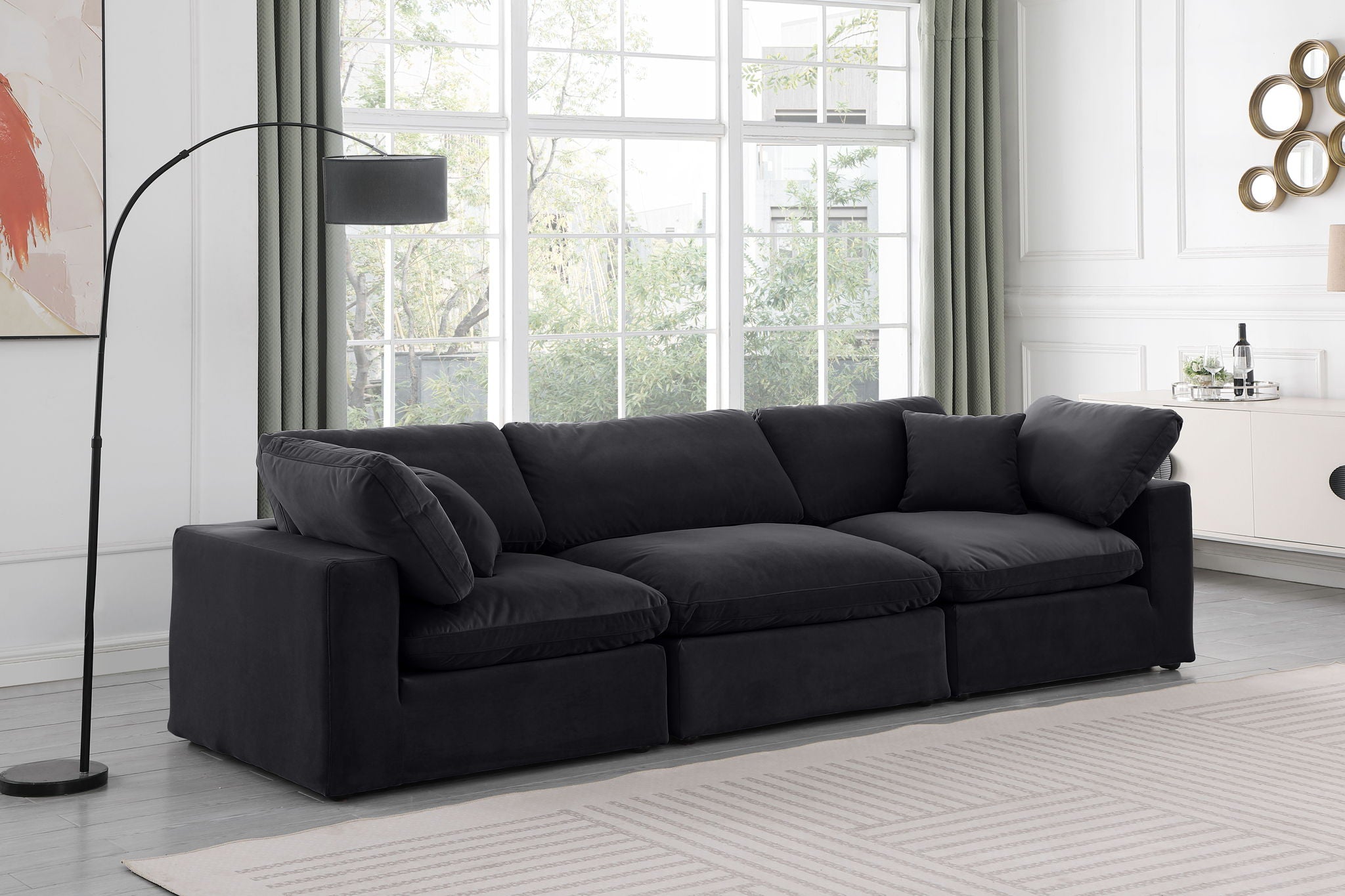 Comfy - Velvet Modular Sofa 3 Seats - Urban Living Furniture (Los Angeles, CA)