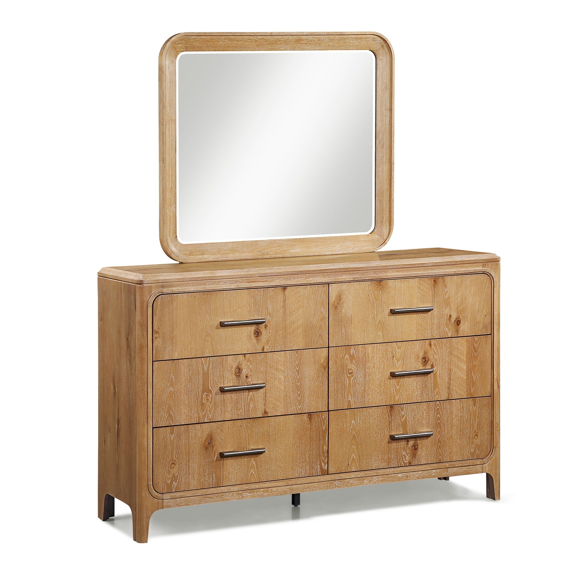 Westcott - Dresser And Mirror - Cerused Natural - Urban Living Furniture (Los Angeles, CA)
