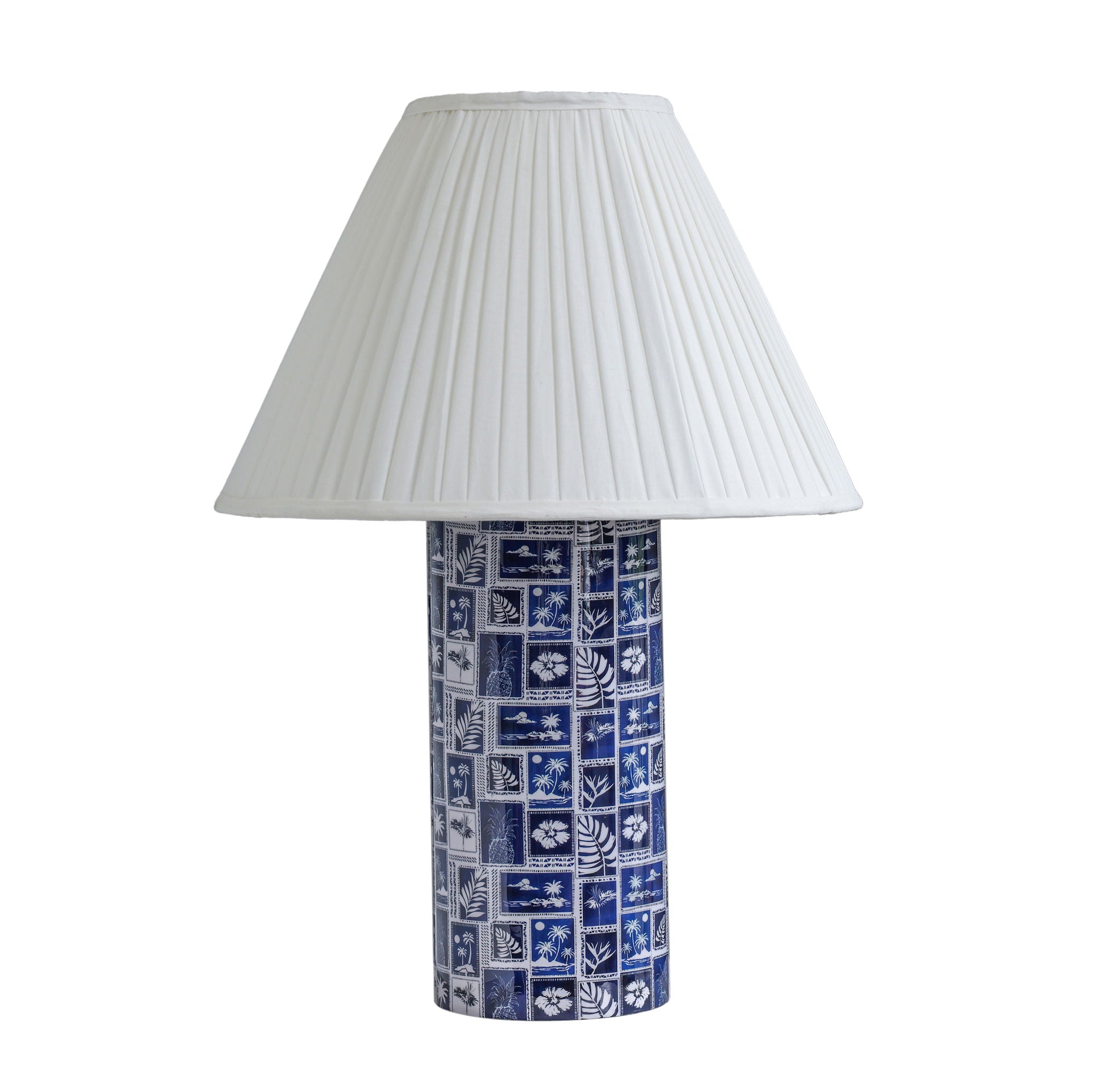 Stamp - Pleated Table Lamp - Blue