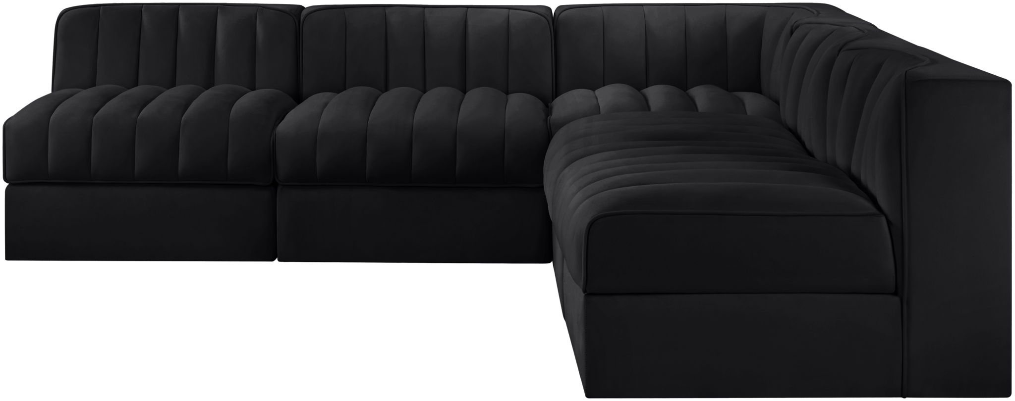 Rummi - Armless Velvet Performance Fabric Upholstered 5 Piece Modular Sectional - Urban Living Furniture (Los Angeles, CA)