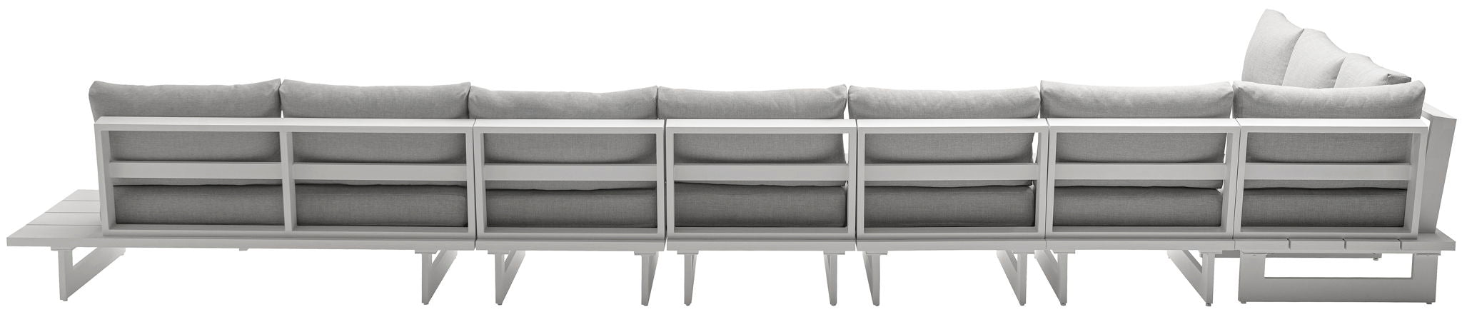 Maldives - 7 Piece Water Resistant Outdoor Patio Modular Sectional With White Base - Urban Living Furniture (Los Angeles, CA)