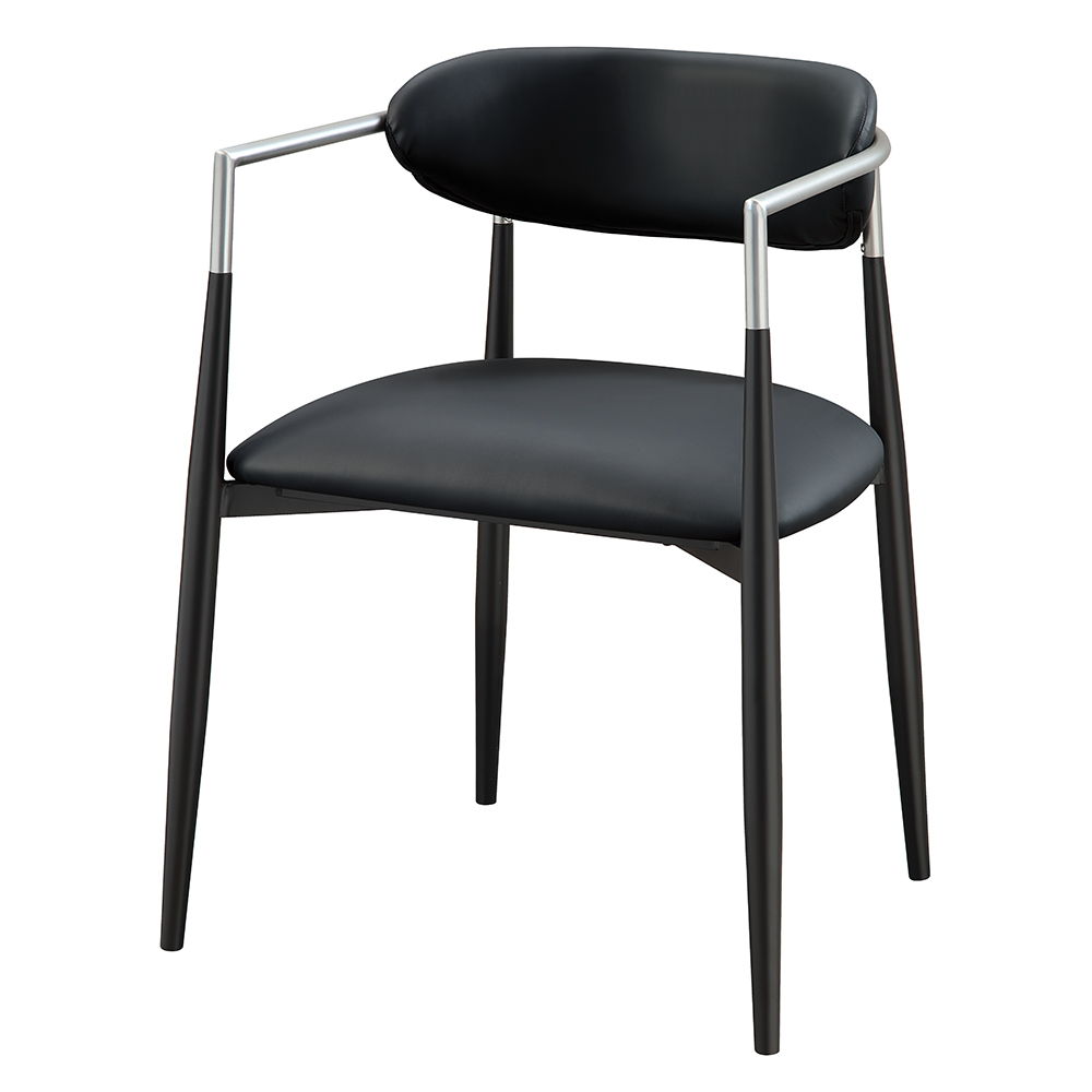 Gavan - Arm Chair (Set of 2) - Black Synthetic Leather - Urban Living Furniture (Los Angeles, CA)