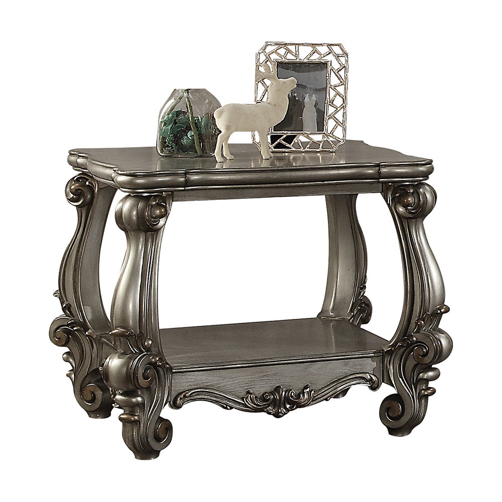 Versailles - End Table - Antique Platinum - Urban Living Furniture (Los Angeles, CA)