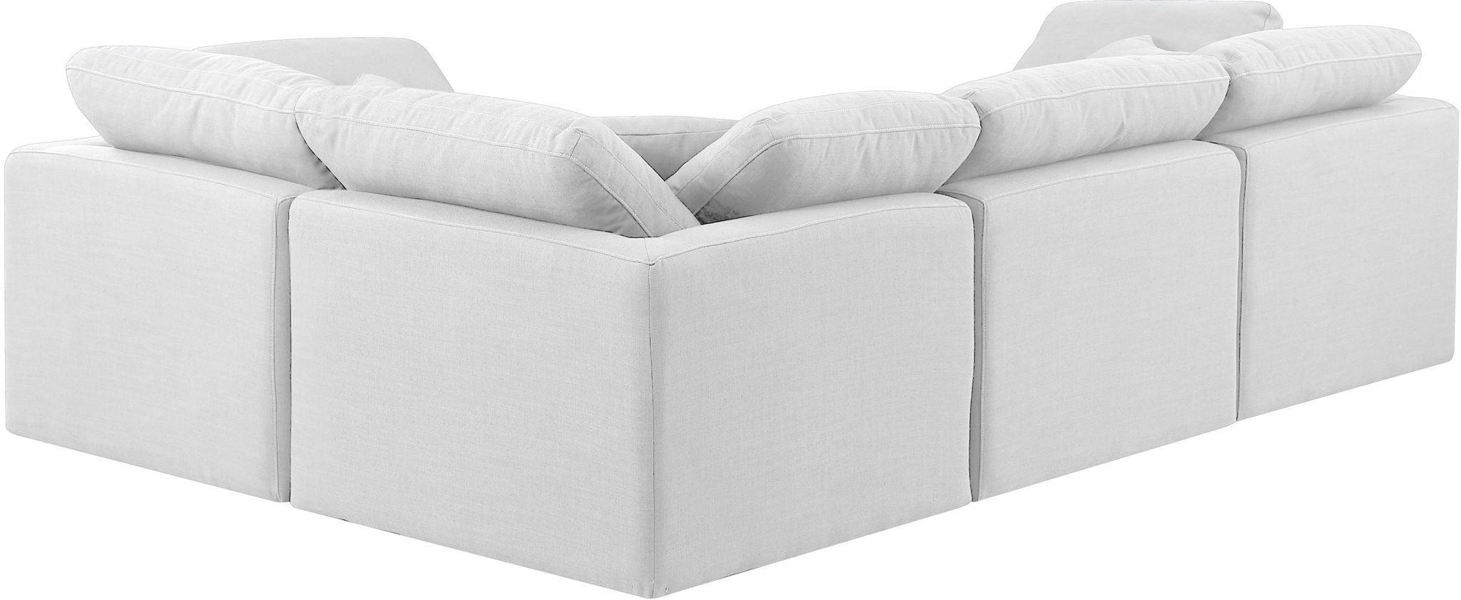 Indulge - Linen 4 Piece Modular Corner Sectional - White - Urban Living Furniture (Los Angeles, CA)
