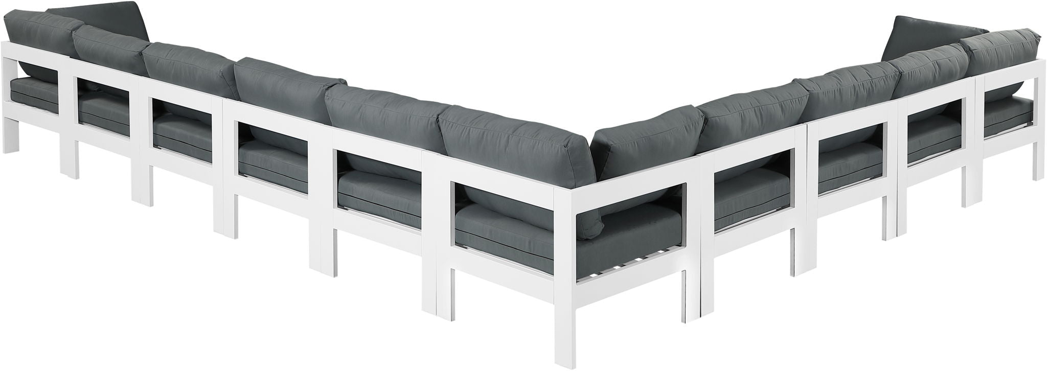 Nizuc - Outdoor Patio 10 Piece Modular Sectional With White Frame - Urban Living Furniture (Los Angeles, CA)