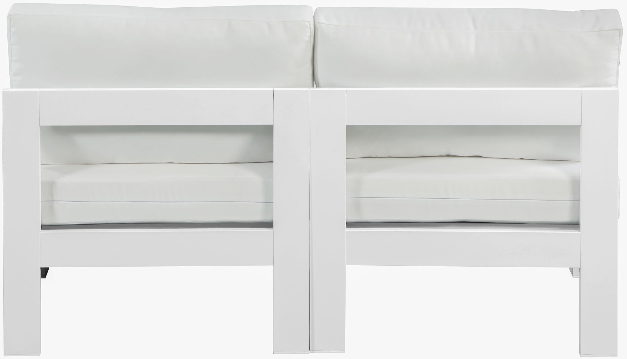 Nizuc - Outdoor Patio 2 Seat Armless Modular Sofa With White Frame - Urban Living Furniture (Los Angeles, CA)
