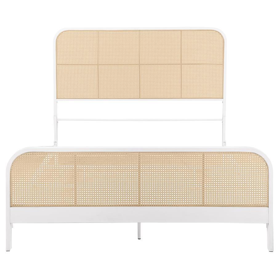 Lanewood - Open Cane Rattan Metal Bed - Urban Living Furniture (Los Angeles, CA)