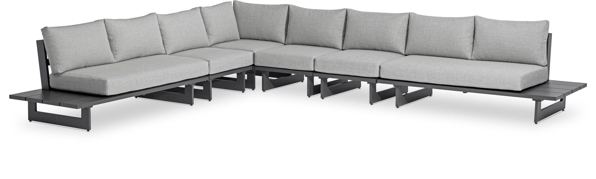 Maldives - 6 Piece Water Resistant Outdoor Patio Modular Sectional With Gray Base - Urban Living Furniture (Los Angeles, CA)