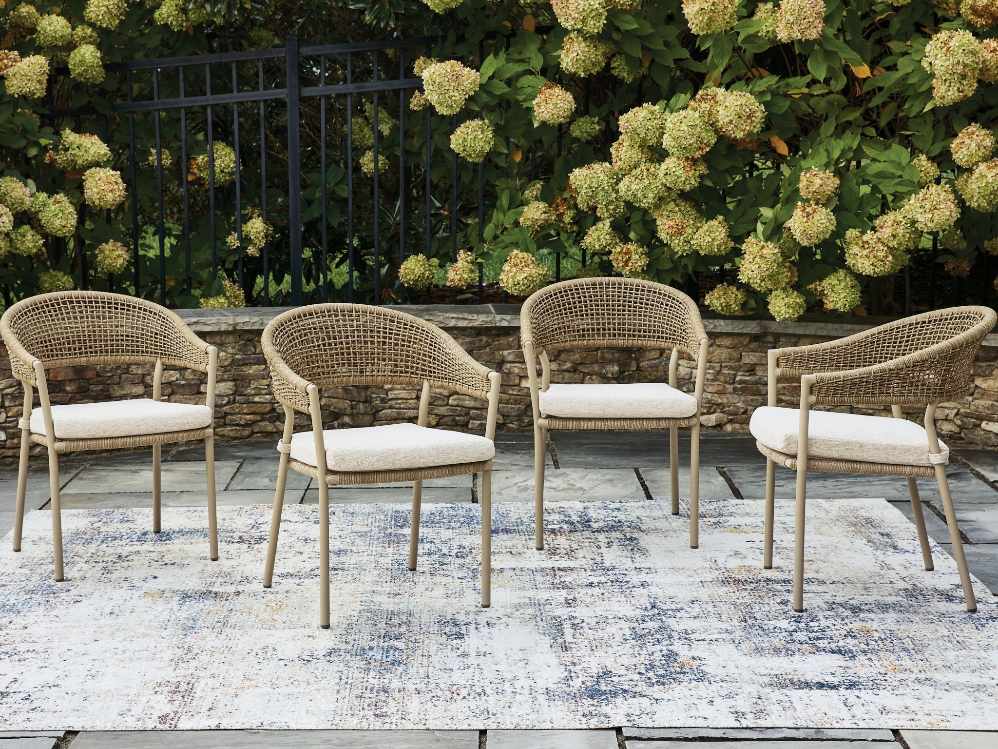 Orchard Beach - Arm Chair With Cushion (Set of 4) - Beige