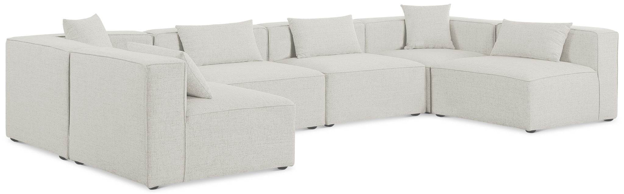 Cube - Linen 6 Piece Modular Armless Sectional - Urban Living Furniture (Los Angeles, CA)