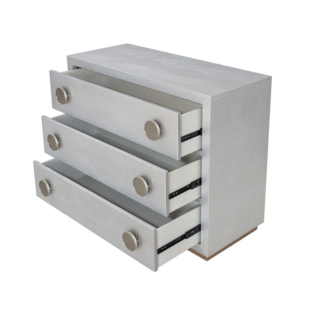 Anpu - Console Cabinet - Silver Faux Crocodile Skin - Urban Living Furniture (Los Angeles, CA)