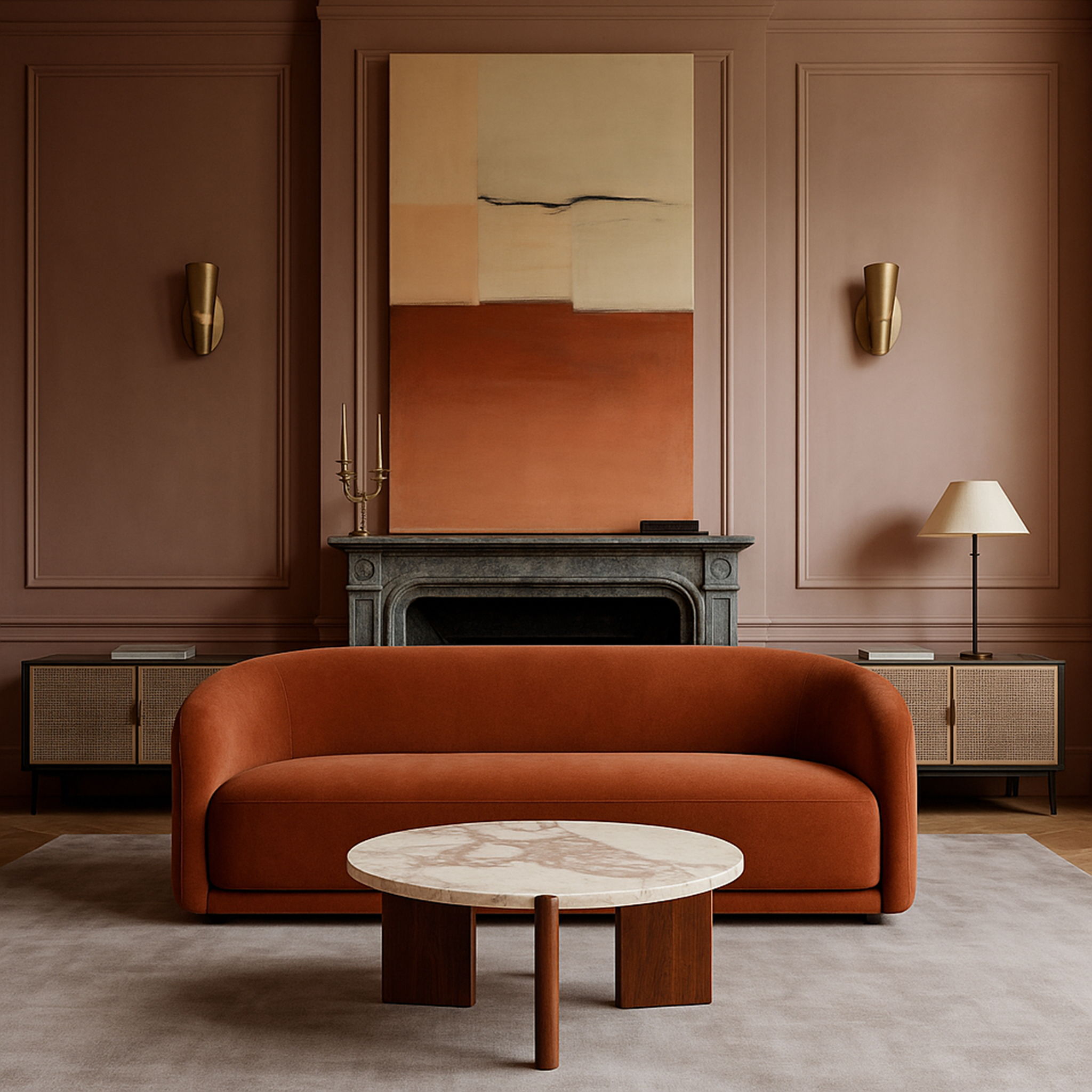 Varenna - Marble Top And Acacia Wood Base Coffee Table - Cream - Urban Living Furniture (Los Angeles, CA)