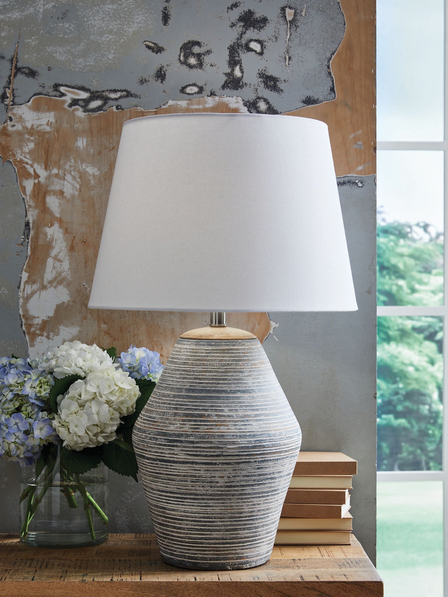 Lawrock - Antique Blue - Terracotta Table Lamp - Urban Living Furniture (Los Angeles, CA)