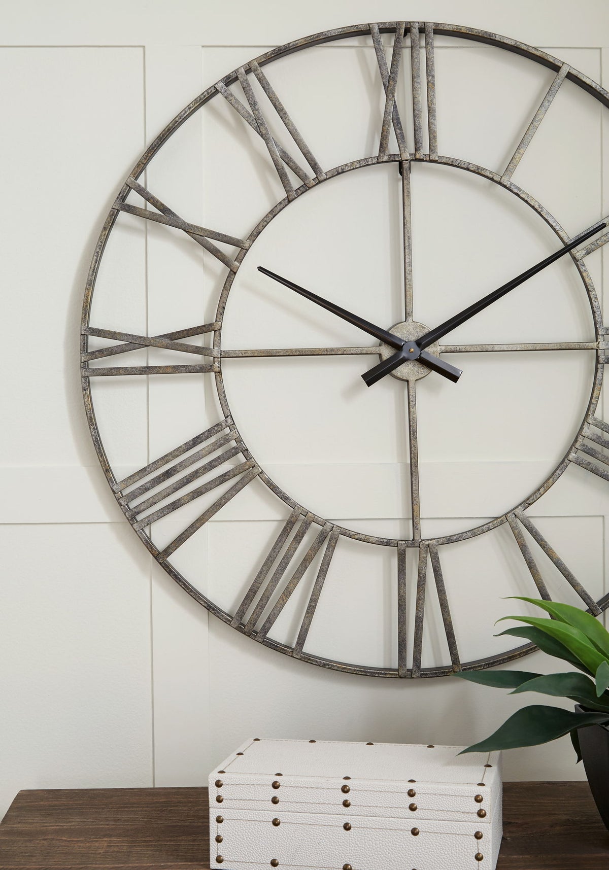 Paquita - Wall Clock - Antique Silver - Urban Living Furniture (Los Angeles, CA)