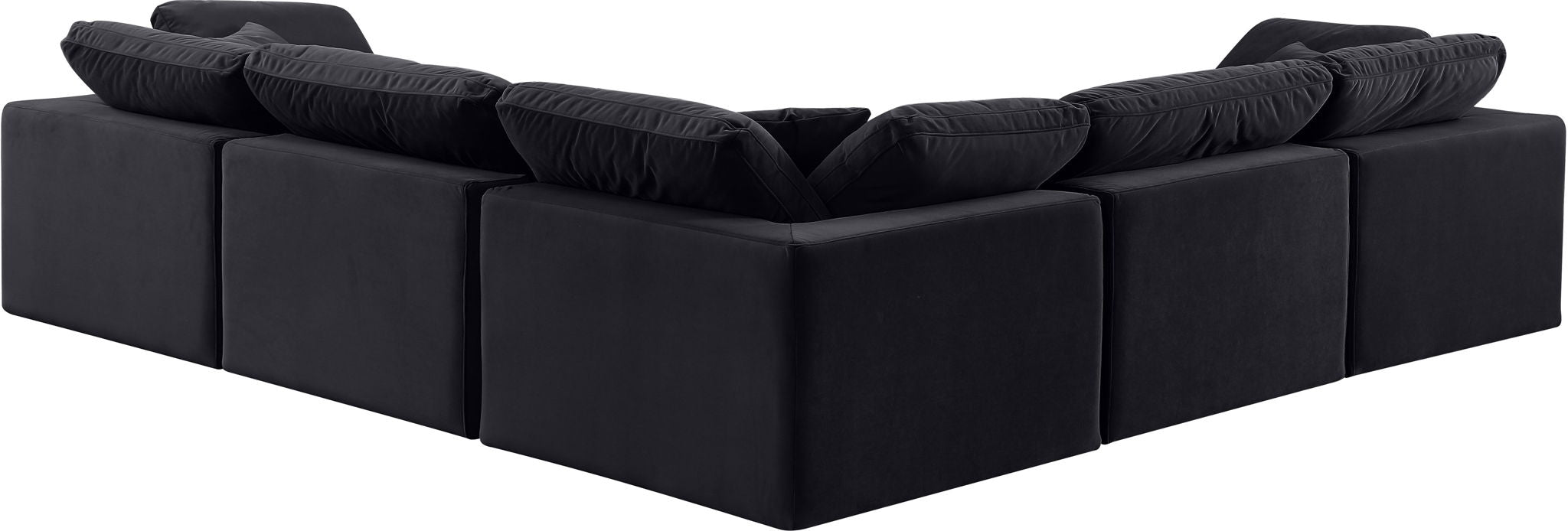 Comfy - 5 Piece Velvet Modular Corner Sectional - Urban Living Furniture (Los Angeles, CA)