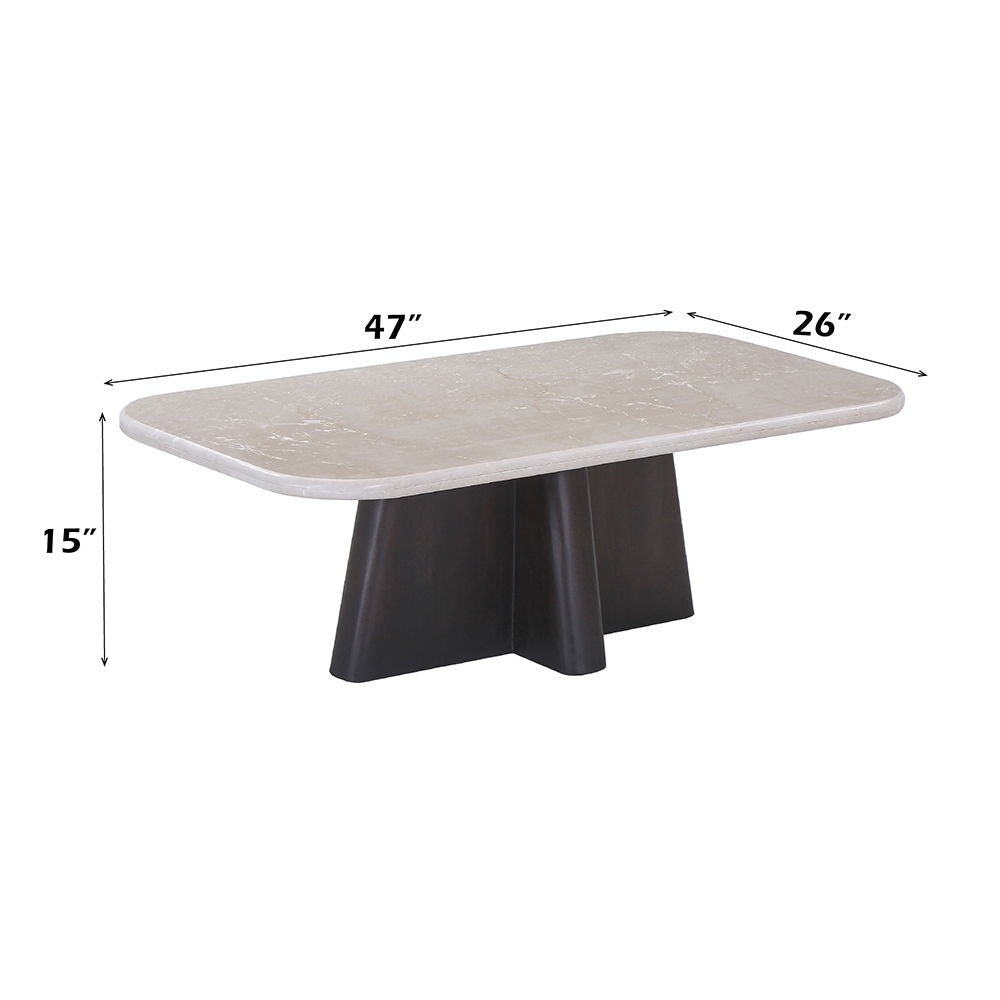 Jacory - Coffee Table With Bottocino Marble Top - Espresso - Urban Living Furniture (Los Angeles, CA)