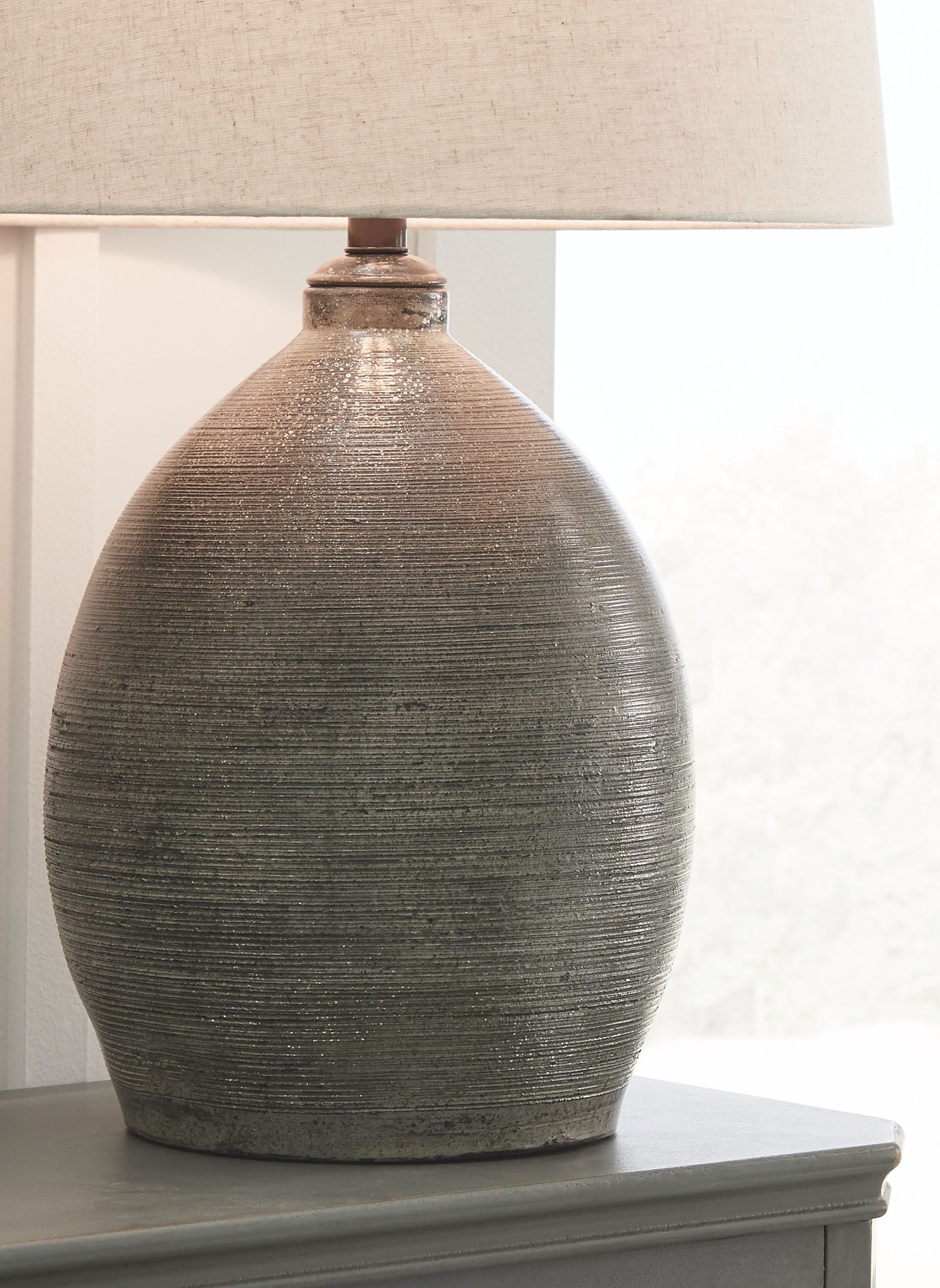 Joyelle - Gray - Terracotta Table Lamp - Urban Living Furniture (Los Angeles, CA)