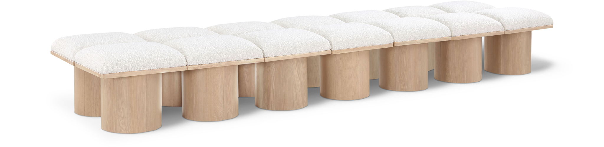 Pavilion - 14 Piece Modular Bench With Natural Base - Urban Living Furniture (Los Angeles, CA)