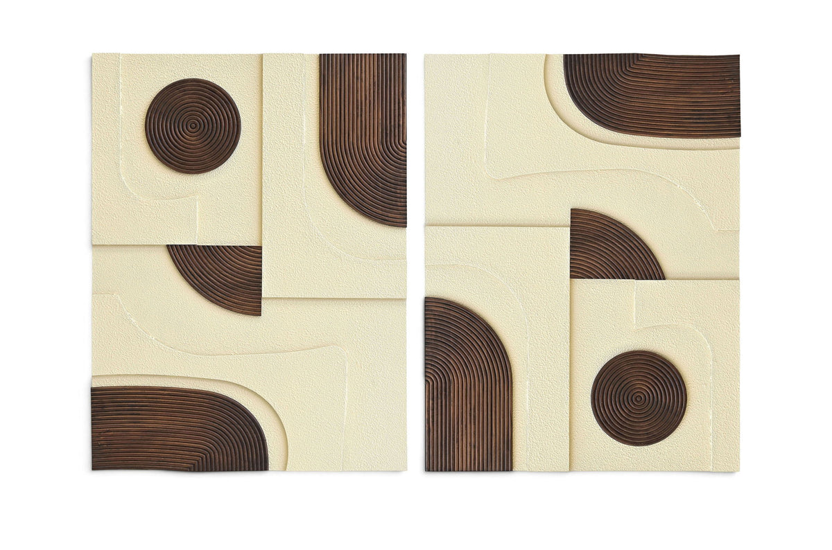 Element - Mango Wood 2 Piece Wall Art
