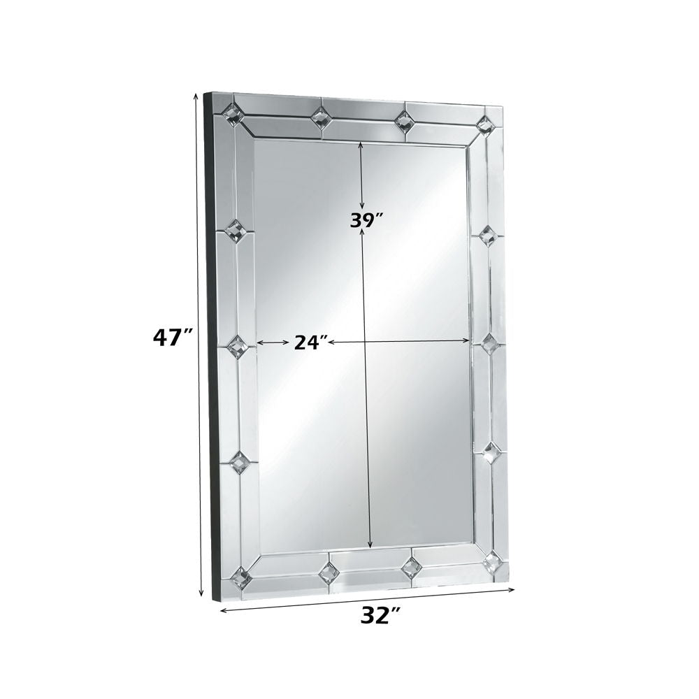 Hessa - Accent Mirror - Mirrored & Faux Rhinestones - Urban Living Furniture (Los Angeles, CA)
