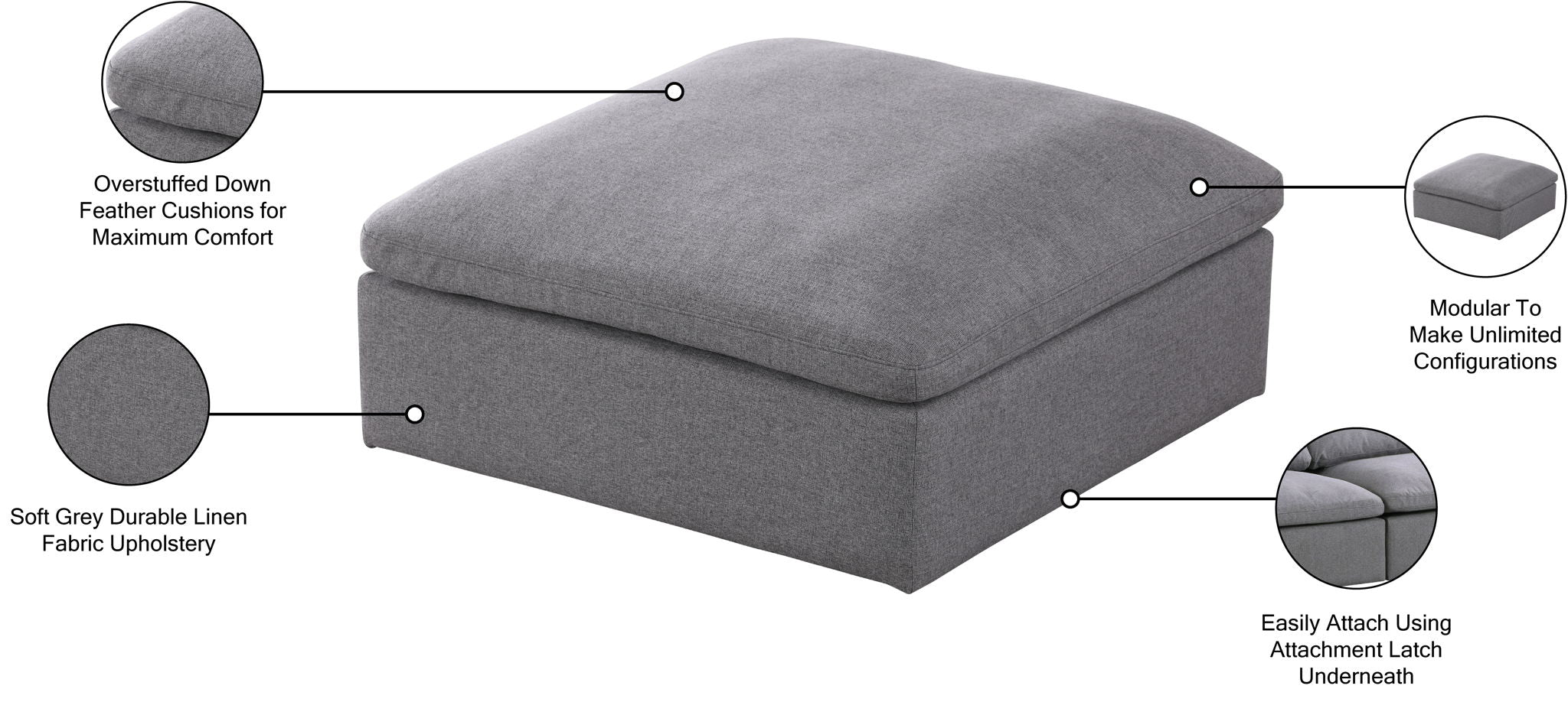 Serene - Ottoman - Urban Living Furniture (Los Angeles, CA)