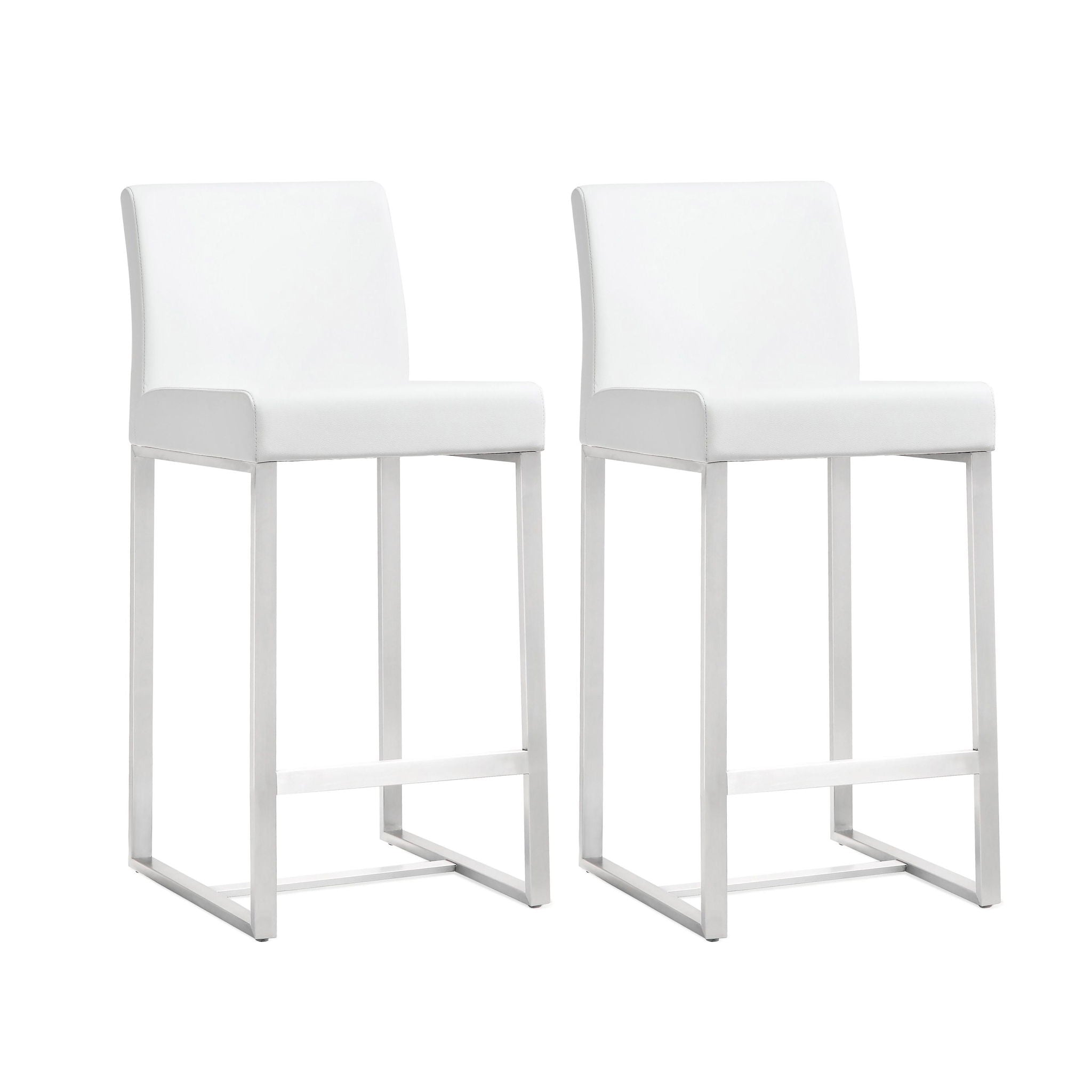 Denmark - Stainless Steel Counter Stool (Set of 2) - Urban Living Furniture (Los Angeles, CA)