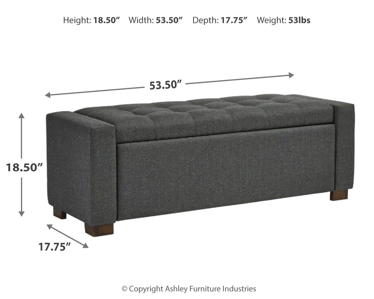 Cortwell - Gray - Storage Bench - Urban Living Furniture (Los Angeles, CA)