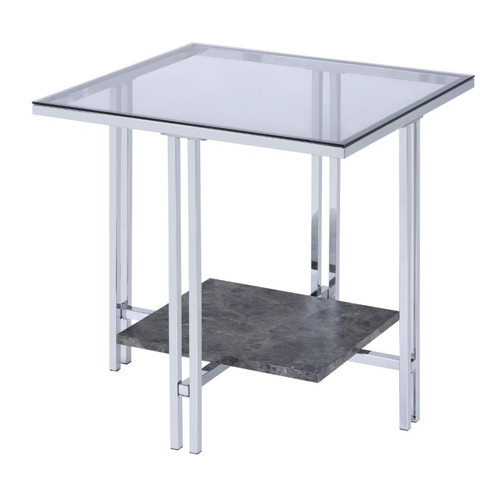 Liddell - End Table - Chrome & Glass - Urban Living Furniture (Los Angeles, CA)