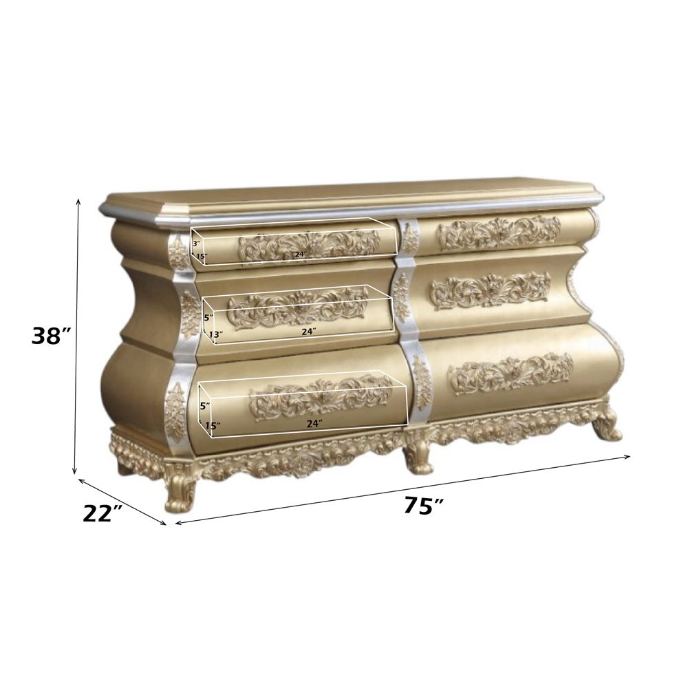 Seville - Dresser - Gold - Urban Living Furniture (Los Angeles, CA)