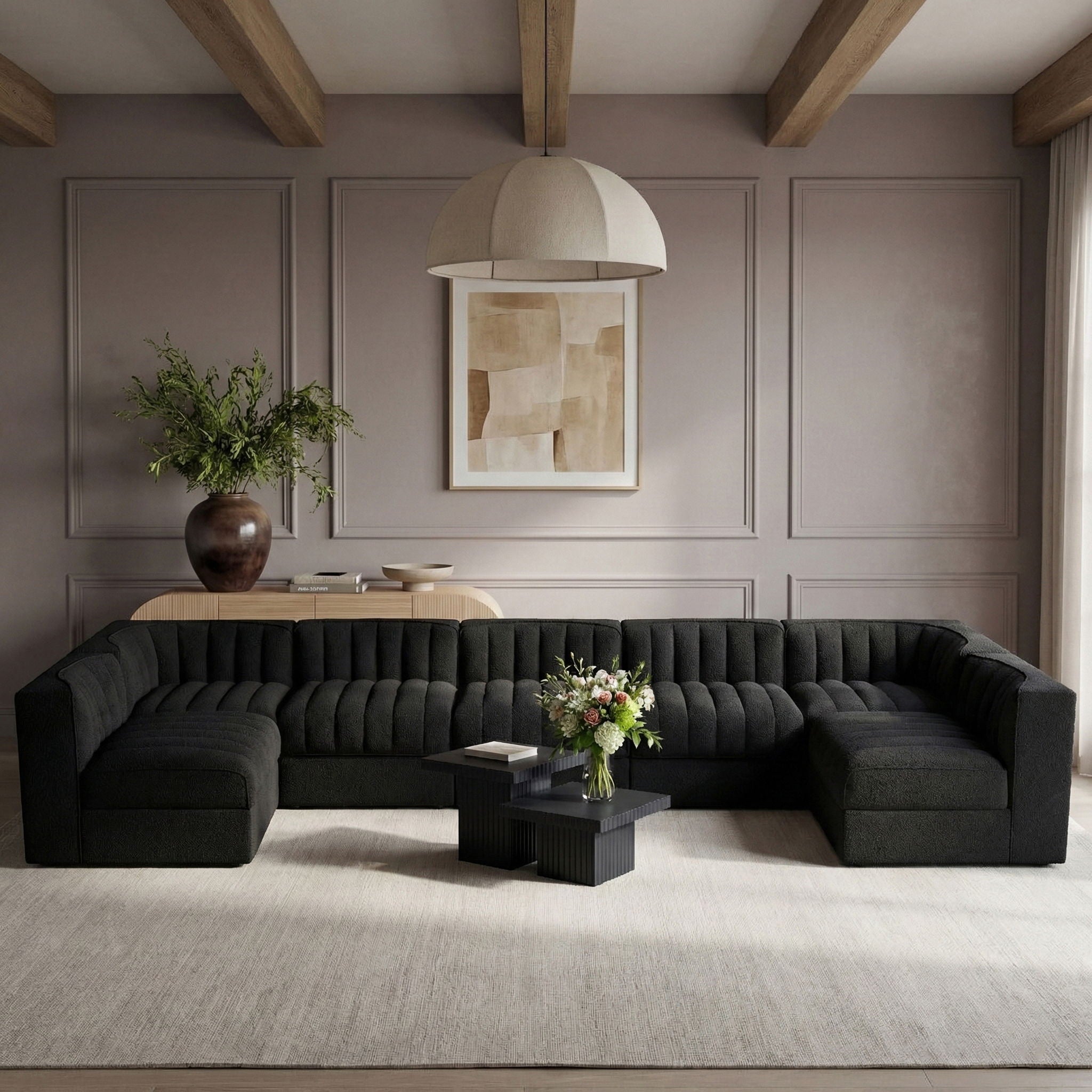 Rummi - Velvet Performance Fabric Upholstered 7 Piece Modular Sectional (With 2 Corner Chairs) - Urban Living Furniture (Los Angeles, CA)