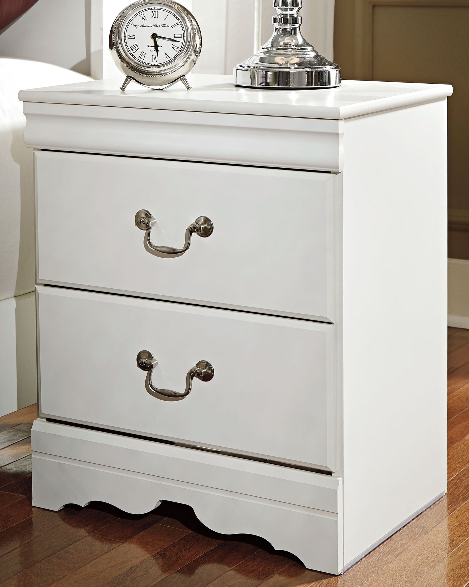 Anarasia - White - Two Drawer Night Stand - Urban Living Furniture (Los Angeles, CA)