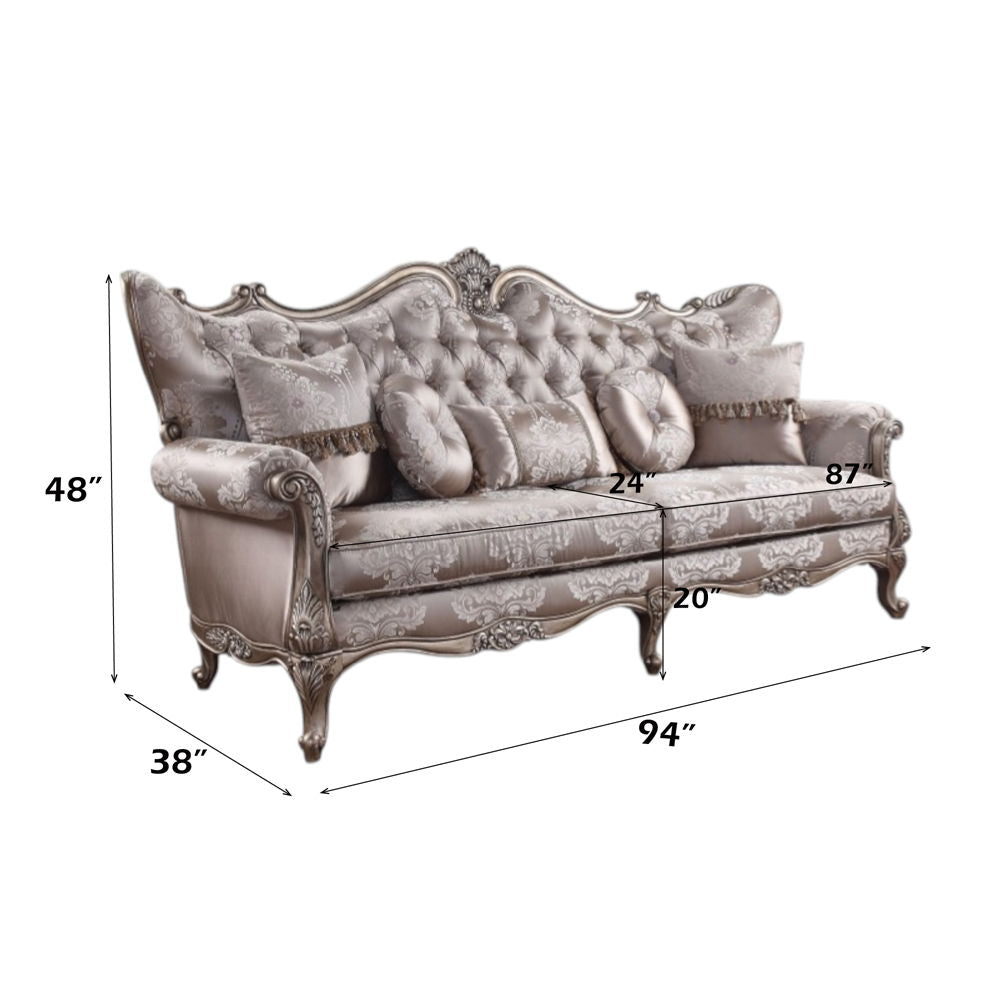 Jayceon - Sofa With 5 Pillows - Fabric & Champagne - Urban Living Furniture (Los Angeles, CA)