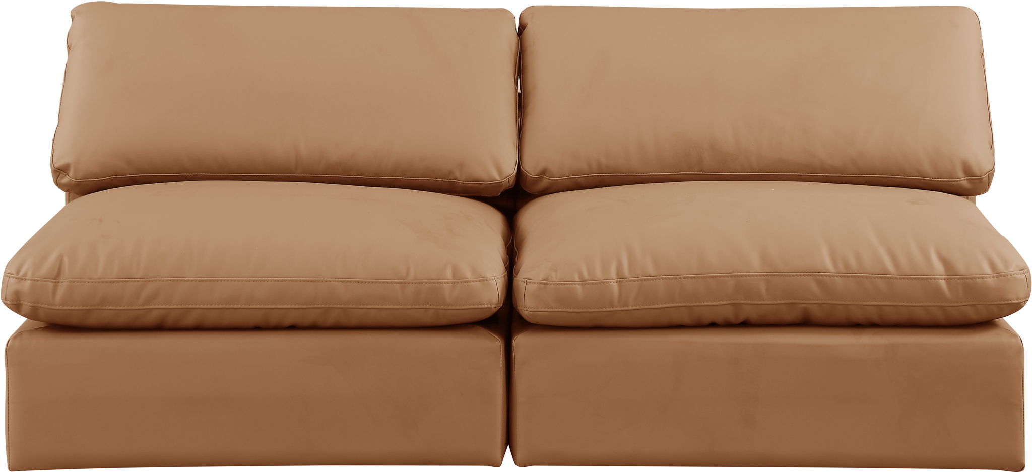 Comfy - Faux Leather Modular Armless Sofa 2 Seats - Urban Living Furniture (Los Angeles, CA)