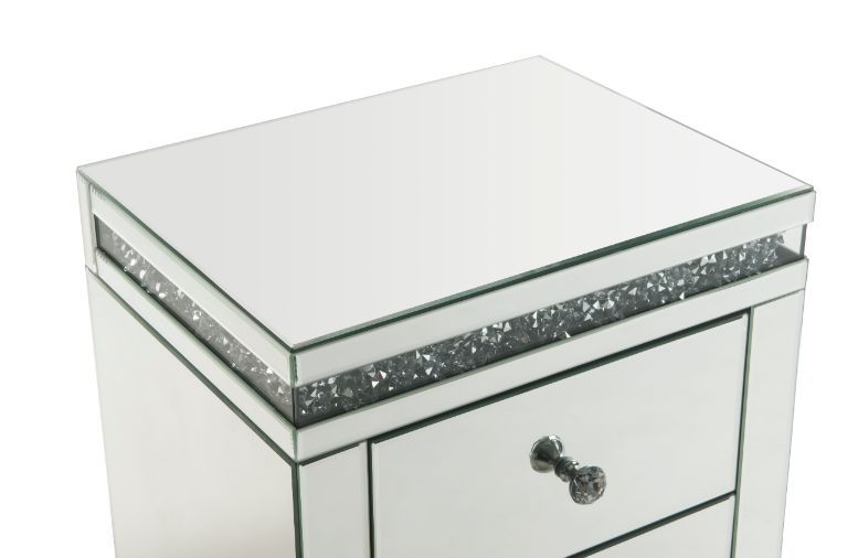 Noralie - Accent Table - Mirrored & Faux Diamonds - Urban Living Furniture (Los Angeles, CA)