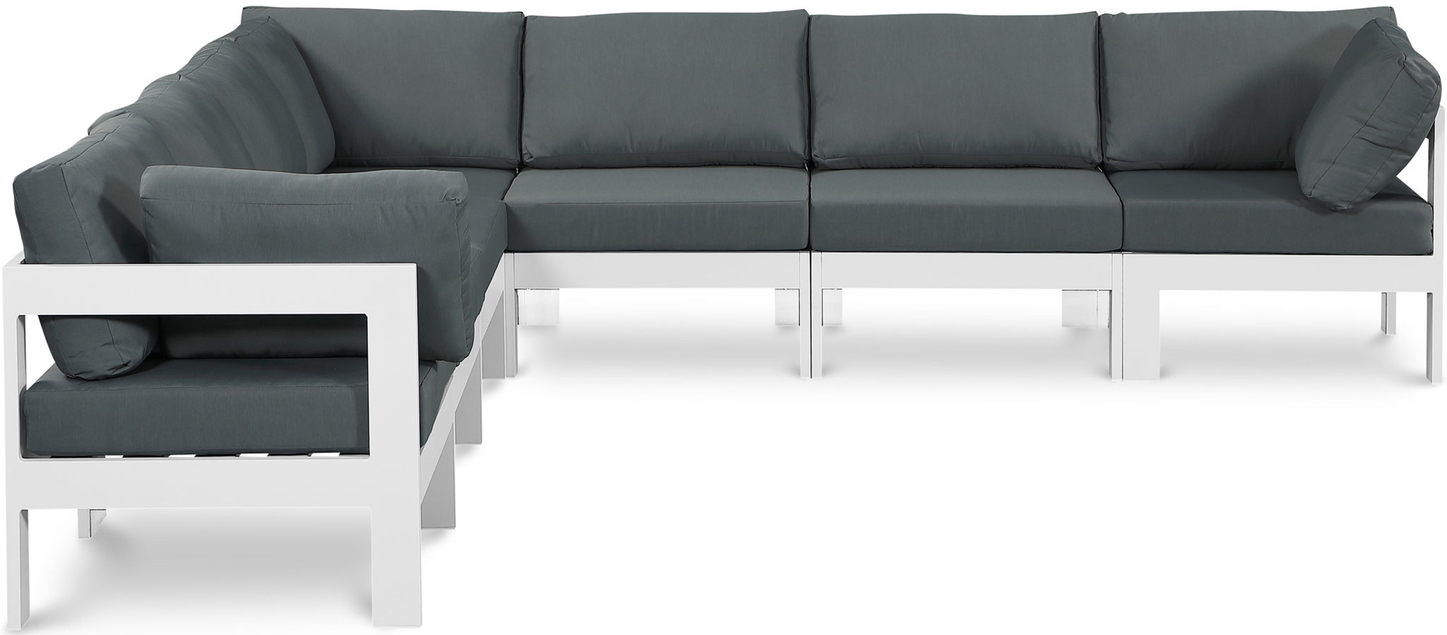 Nizuc - Outdoor Patio 7 Piece Modular Sectional With White Frame - Urban Living Furniture (Los Angeles, CA)