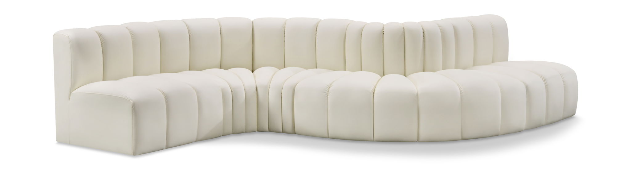 Arc - Faux Leather 6 Piece Curved Modular Sofa - Urban Living Furniture (Los Angeles, CA)