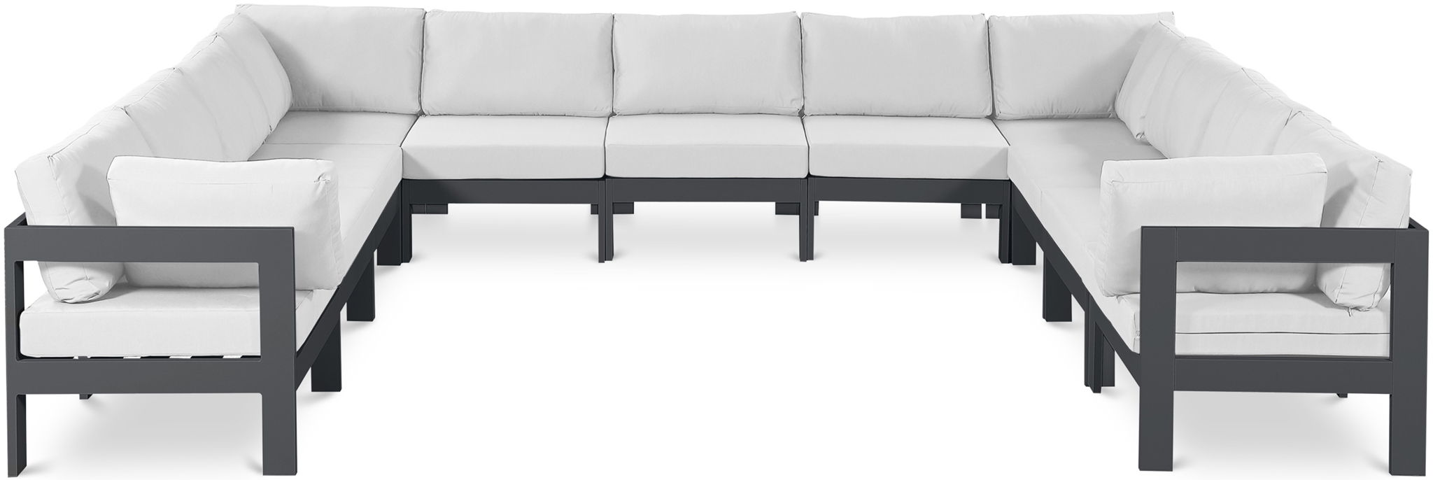 Nizuc - Outdoor Patio 11 Piece Modular Sectional With Gray Frame - Urban Living Furniture (Los Angeles, CA)