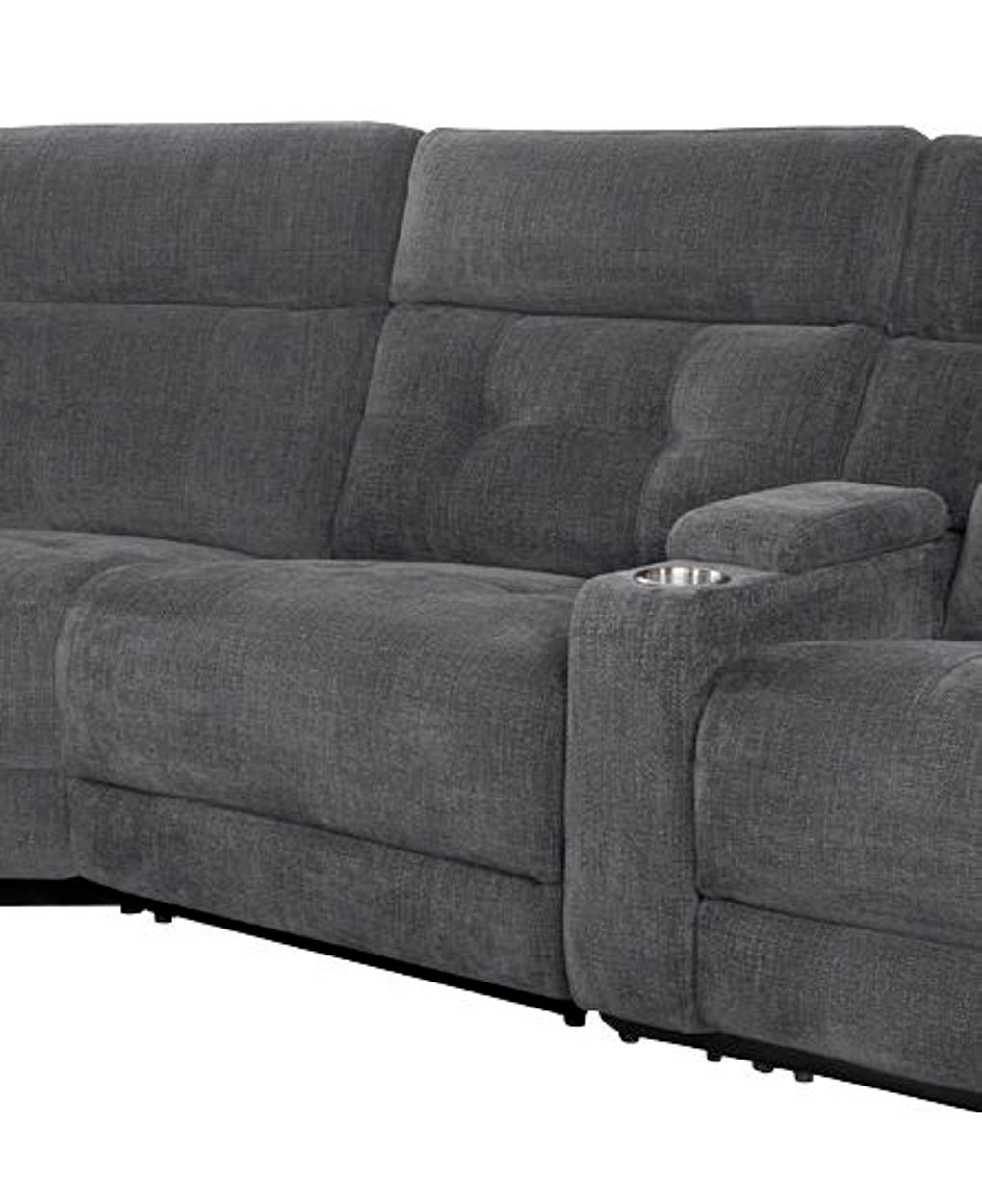 Richland - Armless Chair With Drop Down Table And Power Centre - Bristol Gray - Urban Living Furniture (Los Angeles, CA)