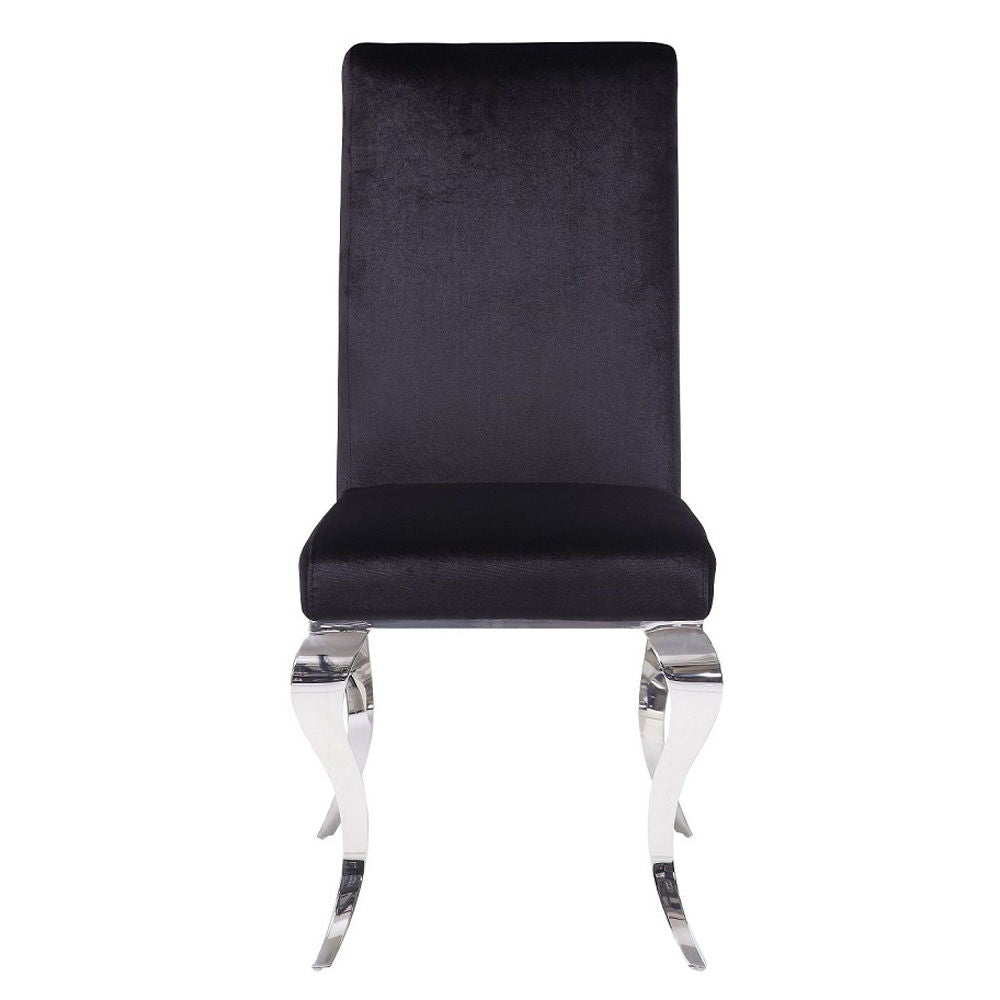 Fabiola - Side Chair (Set of 2) - Black Fabric & Stainless Steel - Urban Living Furniture (Los Angeles, CA)