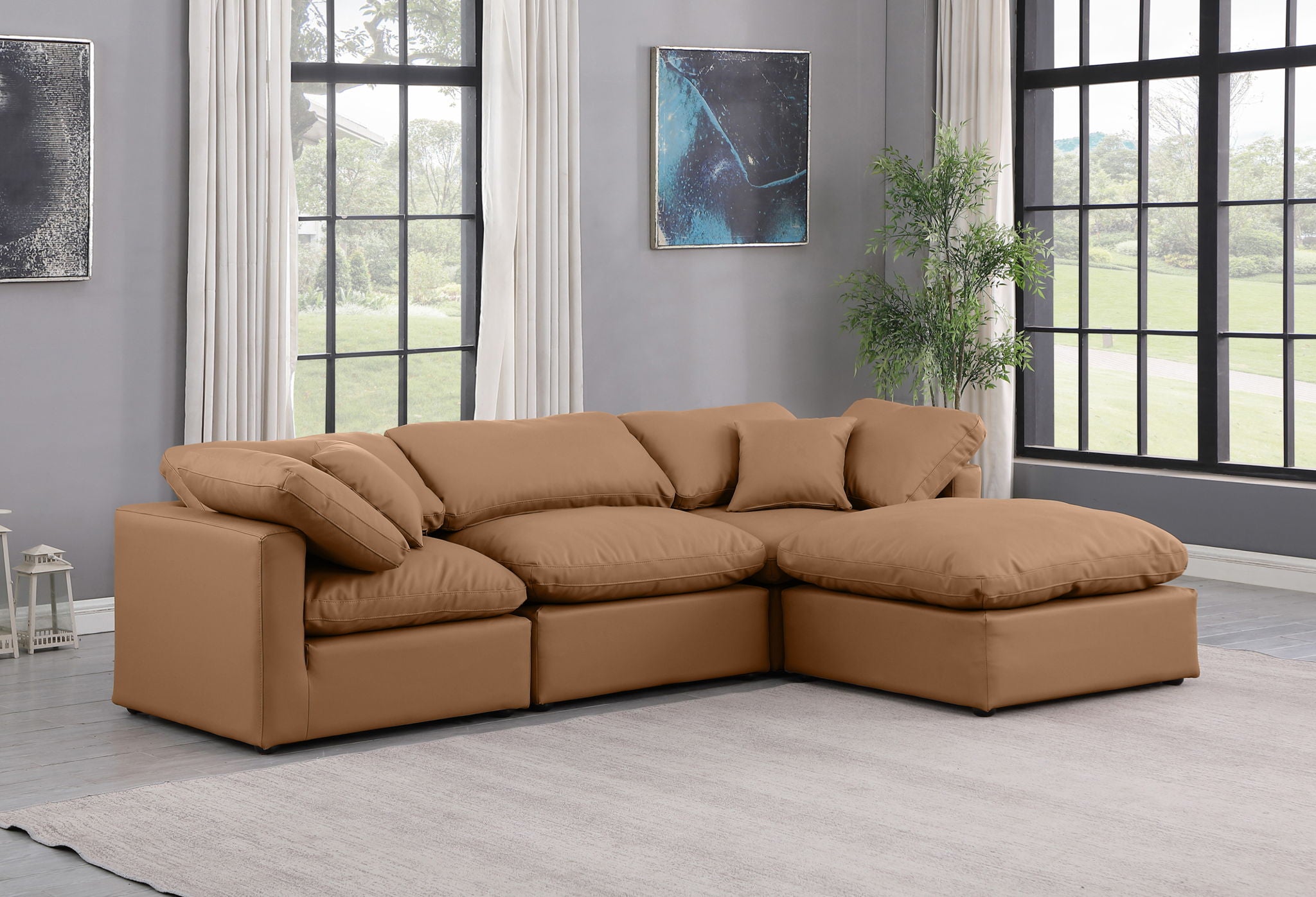 Indulge - Faux Leather 4 Piece Modular Sectional With Chaise - Urban Living Furniture (Los Angeles, CA)