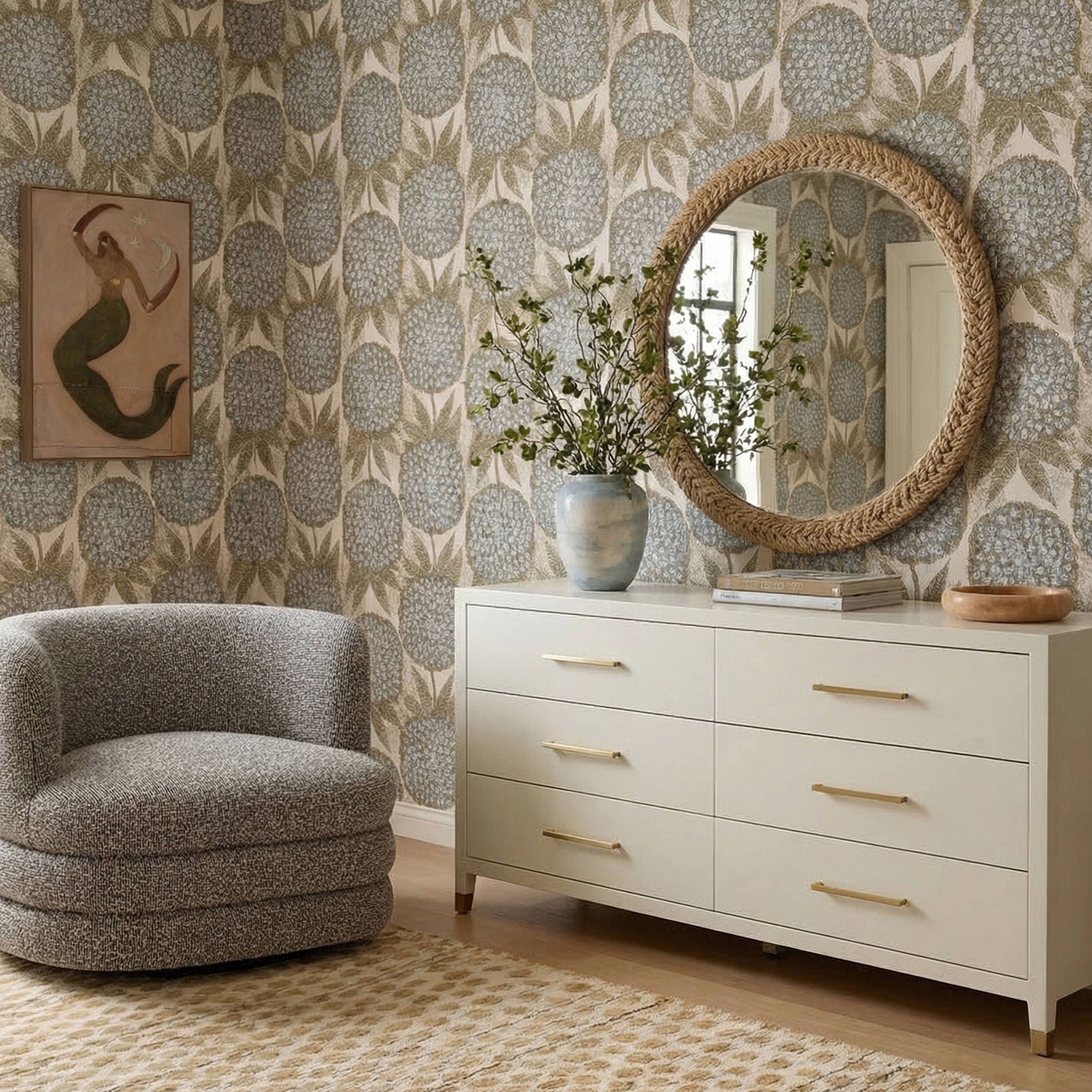 Dani - Faux Shagreen 6-Drawer Dresser - Cream - Urban Living Furniture (Los Angeles, CA)