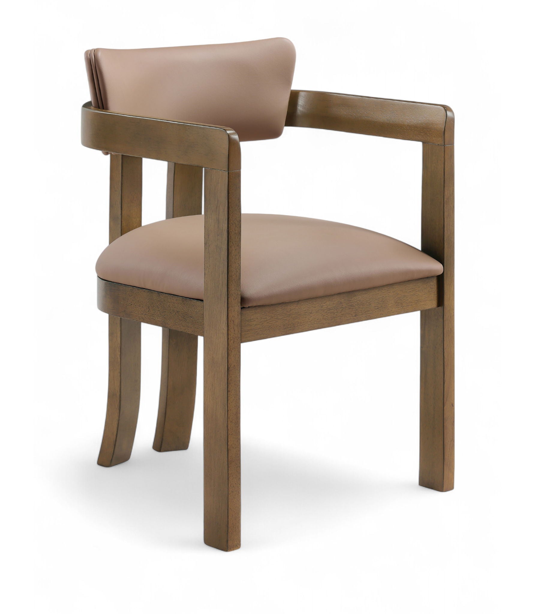 Lavrin - Vegan Leather Upholstered Dining Arm Chair (Set of 2) - Walnut Base - Urban Living Furniture (Los Angeles, CA)